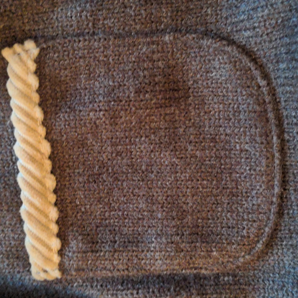 NWT Size 2 T jacket, Coat.  Sherpa fleece collar, Brown & beige  sweater knit, - Picture 7 of 12